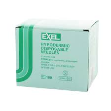 Exel 26405 Hypodermic Needle - 25 Gauge x 1 in 100 Count