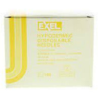 Exel 30G x 1 in. Hypodermic Needle with Plastic Hub, Box of 100 - Delasco