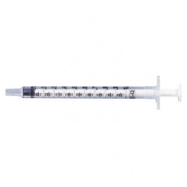 BD Syringe with Sub-Q Needle 1mL, 26 gauge; Slip Tip; 100/Pk.:First Aid